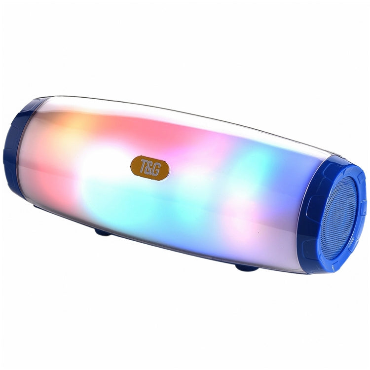 مكبر صوت محمول T&G TG165 بقوة 5W*2 مع ضوء LED راقص وامض، MP3 AUX USB راديو FM ستيريو مضخم صوت