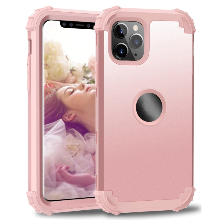 For iPhone 11 Pro Max PC+ Silicone Three-piece Anti-drop Mobile Phone Protection Bback Cover, For iPhone 11 Pro Max