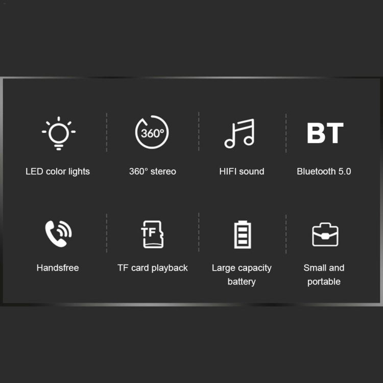 مكبر صوت بلوتوث C7 5.0 شفاف مع ضوء LED مضخم صوت TWS ستيريو محيطي 6D عالي الدقة صوت بارد، C7