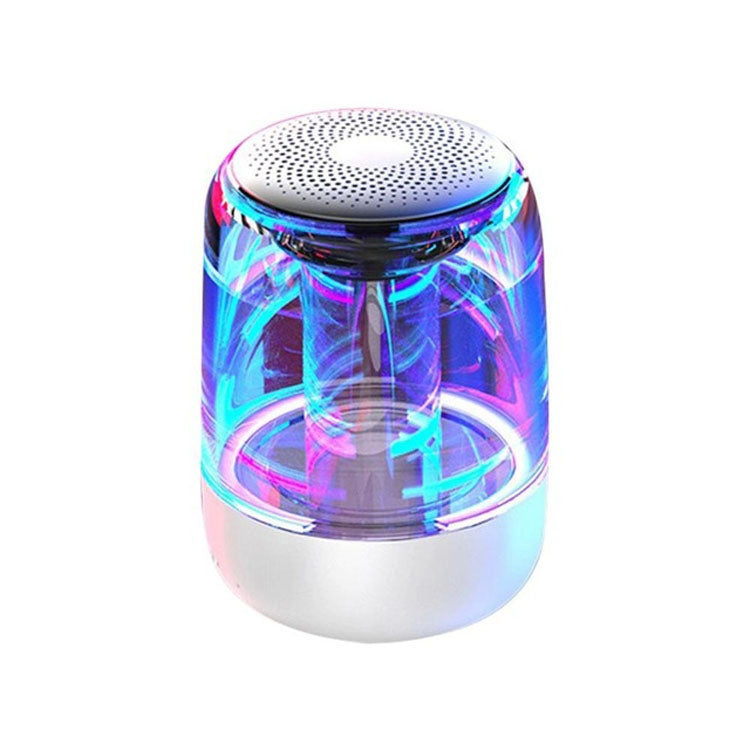 مكبر صوت بلوتوث C7 5.0 شفاف مع ضوء LED مضخم صوت TWS ستيريو محيطي 6D عالي الدقة صوت بارد، C7