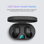 سماعة أذن لاسلكية E6S بشاشة LED، TWS، بلوتوث V5.3، مقاومة للماء، سماعات أذن بلوتوث، E6S (أسود)