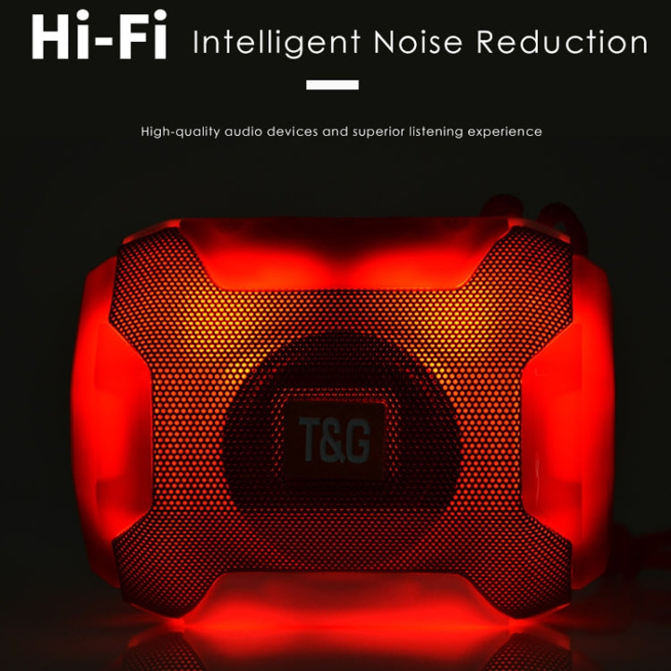 مكبر صوت بلوتوث محمول T&G TG162 ستيريو LED مكبر صوت صغير مضخم صوت