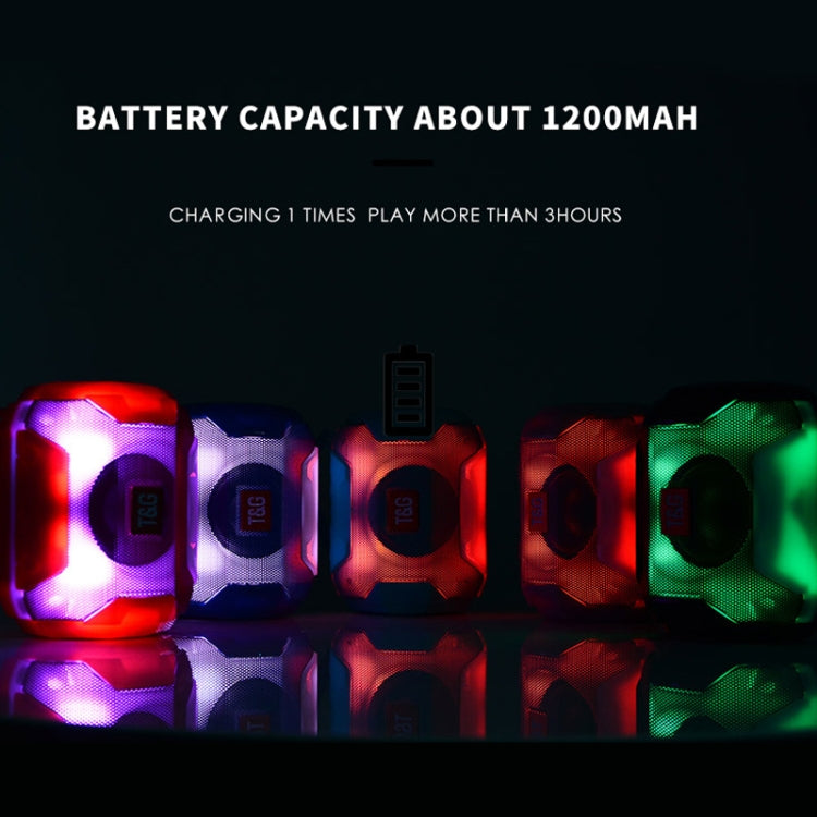مكبر صوت بلوتوث محمول T&G TG162 ستيريو LED مكبر صوت صغير مضخم صوت