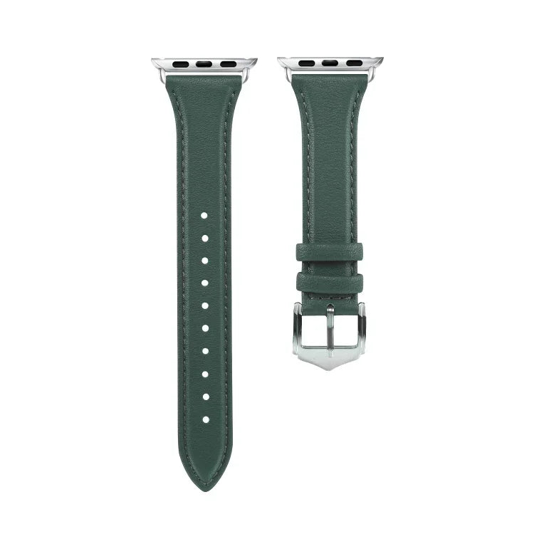 For Apple Watch 3 / 2 / 1 Generations  38mm Universal Thin Leather Strap