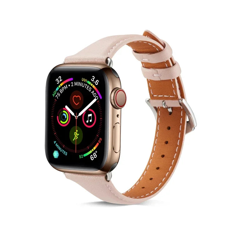 For Apple Watch 3 / 2 / 1 Generations  38mm Universal Thin Leather Strap