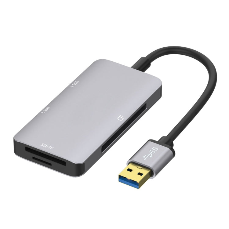 موزع USB3.0 من Onten 8107 مع قارئ بطاقات CF وSD وTF، 8107