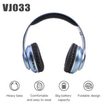 سماعة رأس بلوتوث VJ033 متعددة الوظائف مطورة 5.0 ستيريو لاسلكية مع ميكروفون LED وراديو FM