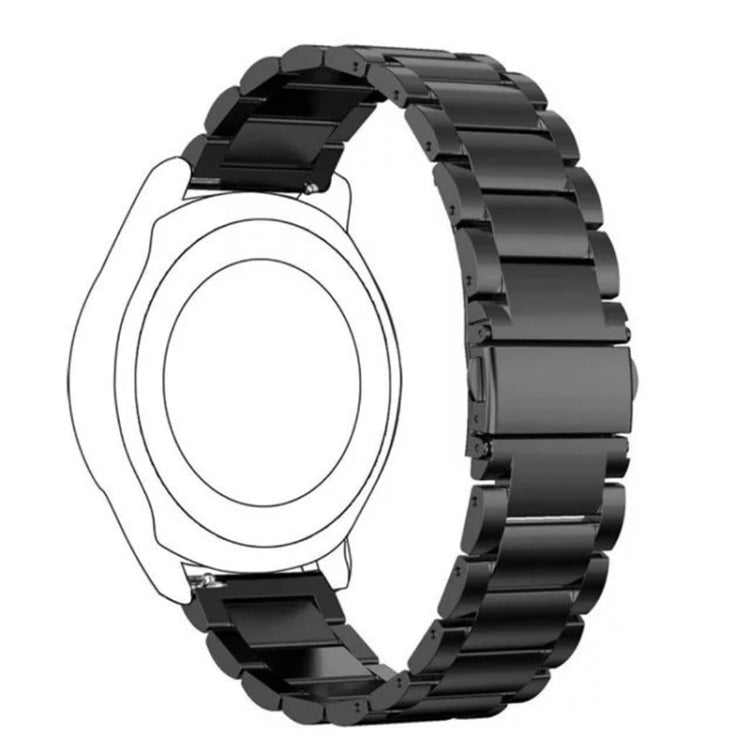 22mm For Huawei Watch GT2e GT2 46mm Three Flat Buckle Stainless Steel Straps