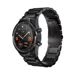 22mm For Huawei Watch GT2e GT2 46mm Three Flat Buckle Stainless Steel Straps