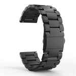 22mm For Huawei Watch GT2e GT2 46mm Three Flat Buckle Stainless Steel Straps