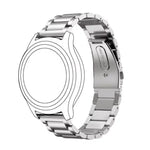 22mm For Huawei Watch GT2e GT2 46mm Three Flat Buckle Stainless Steel Straps