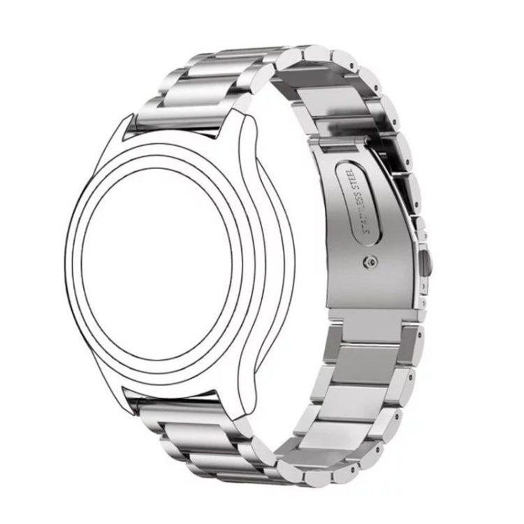 22mm For Huawei Watch GT2e GT2 46mm Three Flat Buckle Stainless Steel Straps