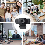 كاميرا ويب USB بدقة HD 1080P مع مستشعر CMOS وميكروفون لأجهزة الكمبيوتر المحمولة والمكتبية