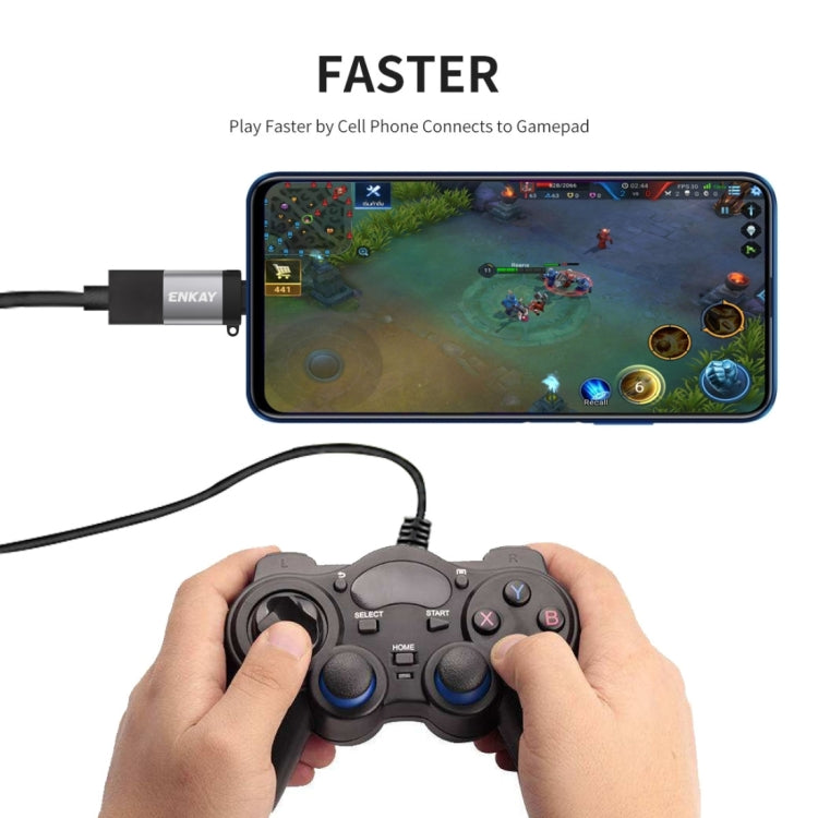 محول بيانات USB-C / Type-C إلى USB 3.0 OTG من سبائك الألمنيوم ENKAY ENK-AT101، ENK-AT101