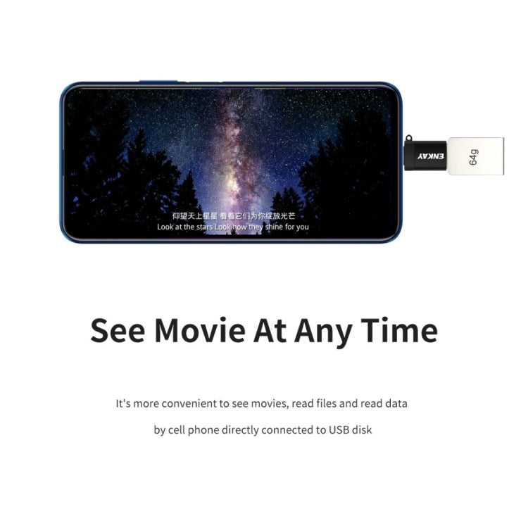 محول بيانات USB-C / Type-C إلى USB 3.0 OTG من سبائك الألمنيوم ENKAY ENK-AT101، ENK-AT101