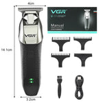 ماكينة حلاقة كهربائية محمولة USB بقوة 5 واط من VGR موديل V-171، دفع أبيض، V-171