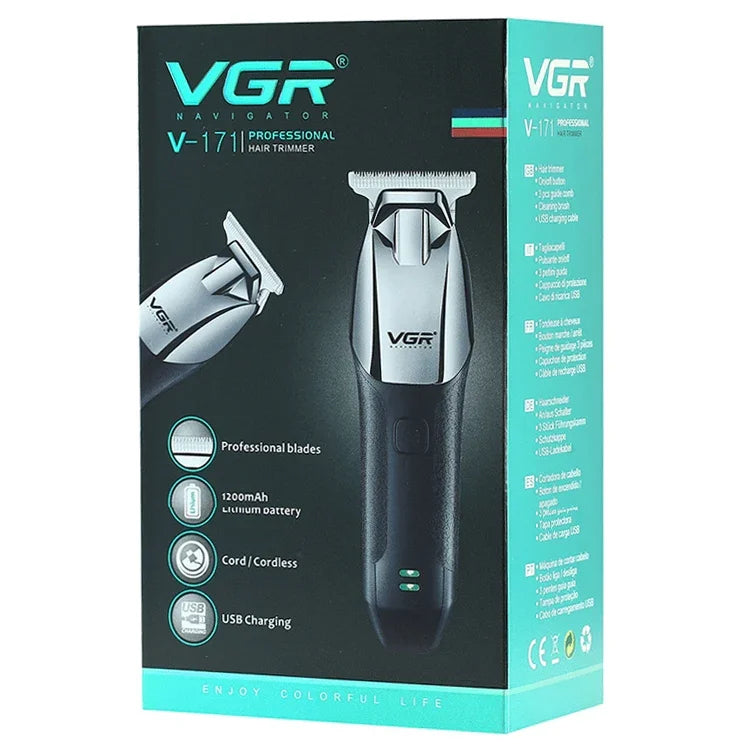 ماكينة حلاقة كهربائية محمولة USB بقوة 5 واط من VGR موديل V-171، دفع أبيض، V-171