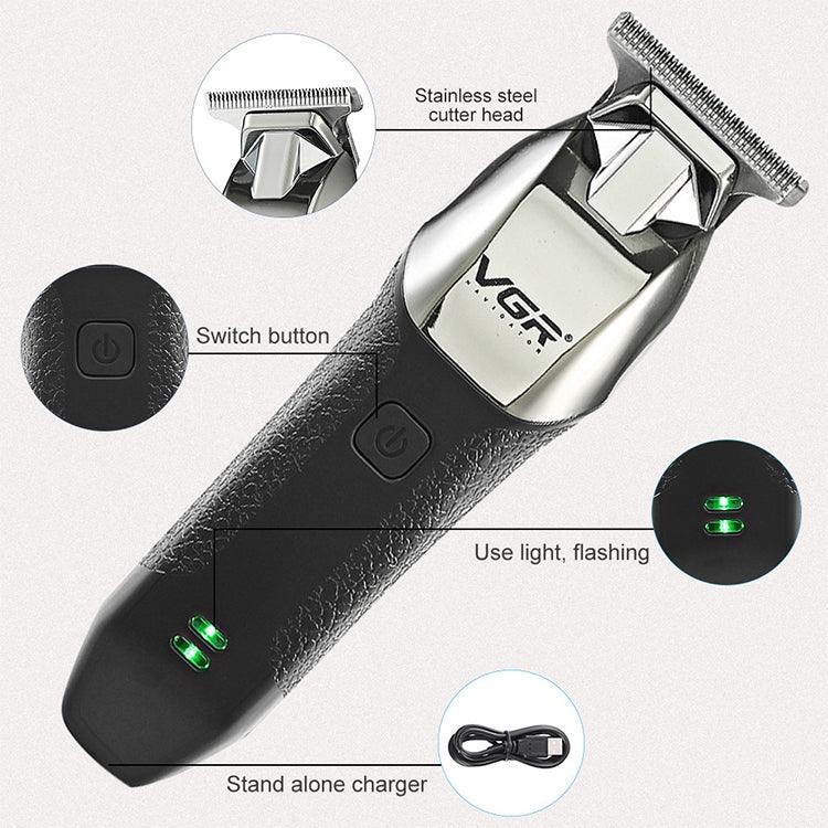 ماكينة حلاقة كهربائية محمولة USB بقوة 5 واط من VGR موديل V-171، دفع أبيض، V-171