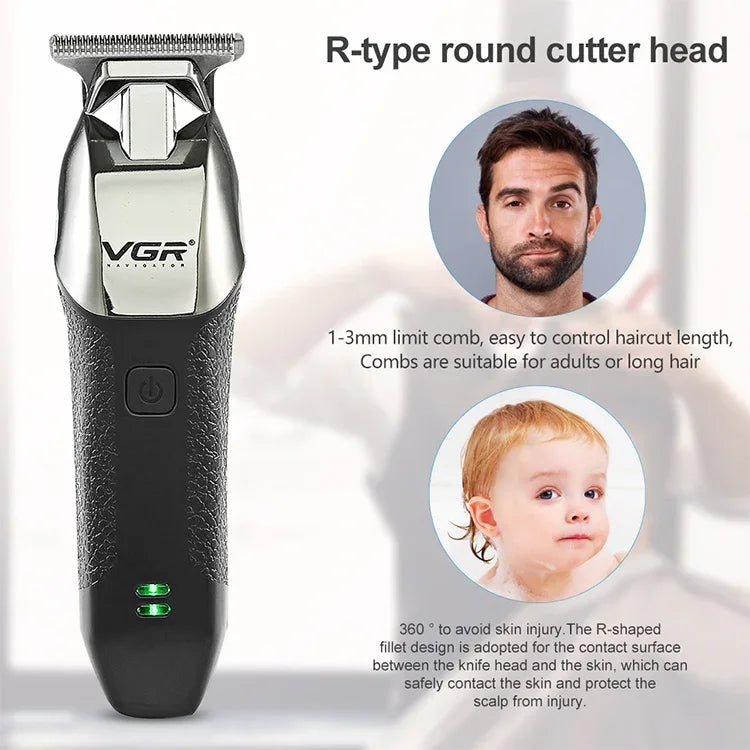 ماكينة حلاقة كهربائية محمولة USB بقوة 5 واط من VGR موديل V-171، دفع أبيض، V-171