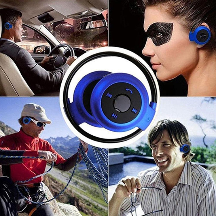 مشغل MP3 وسماعة رأس بلوتوث NVAHVA، سماعة رياضية لاسلكية مع راديو FM، سماعة ستيريو مع بطاقة TF MP3 حتى 32 جيجابايت، mini-503 أزرق، mini-503 ذهبي، mini-503 أسود، mini-503 أحمر