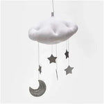 زينة معلقة للسقف لغرفة الأطفال، مزينة بالغيوم والقمر والنجوم، ديكور حفلات حضانة الأطفال لسرير الطفل