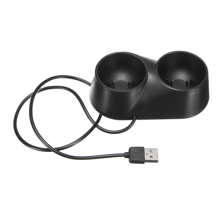 شاحن وحدة تحكم VR مع قاعدة شحن مزدوجة USB لمحطة شحن ألعاب لأجهزة PS4 PSVR Move