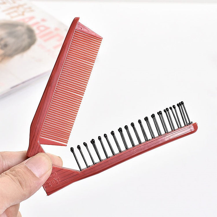 مشط سفر محمول قابل للطي مضاد للكهرباء الساكنة مع تدليك