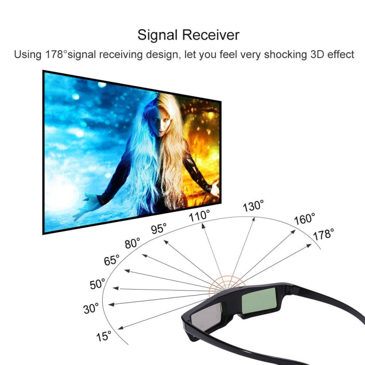 نظارات ثلاثية الأبعاد نشطة DLP-Link لأجهزة العرض BenQ Z4/H1/G1/P1 وLG وNUTS وAcer وOptoma DLP-LINK