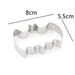 2 PCS Stainless Steel Cookie Cutter Bat Modeling Mold Halloween Cutting Mold DIY Tool
