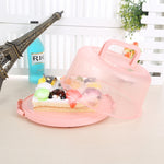 Plastic Round Handle Storage BoxePortable Cake Box
