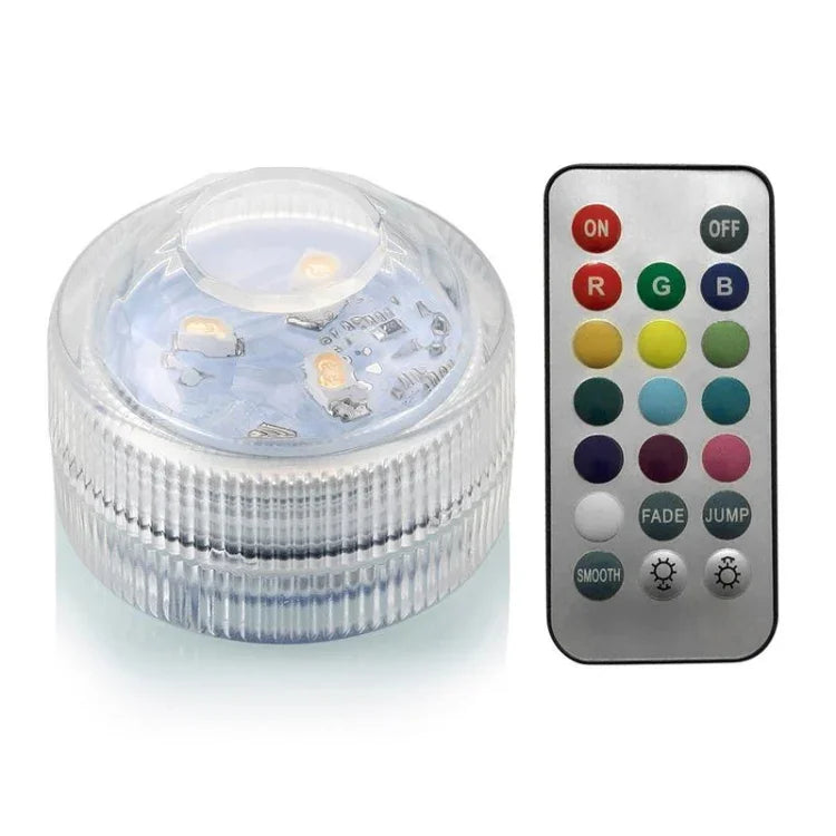 مصباح ديكور غطس مقاوم للماء IP68 مع تحكم عن بعد، لمبة LED متعددة الألوان 5050 SMD، ضوء RGB غاطس، مصباح حفلات