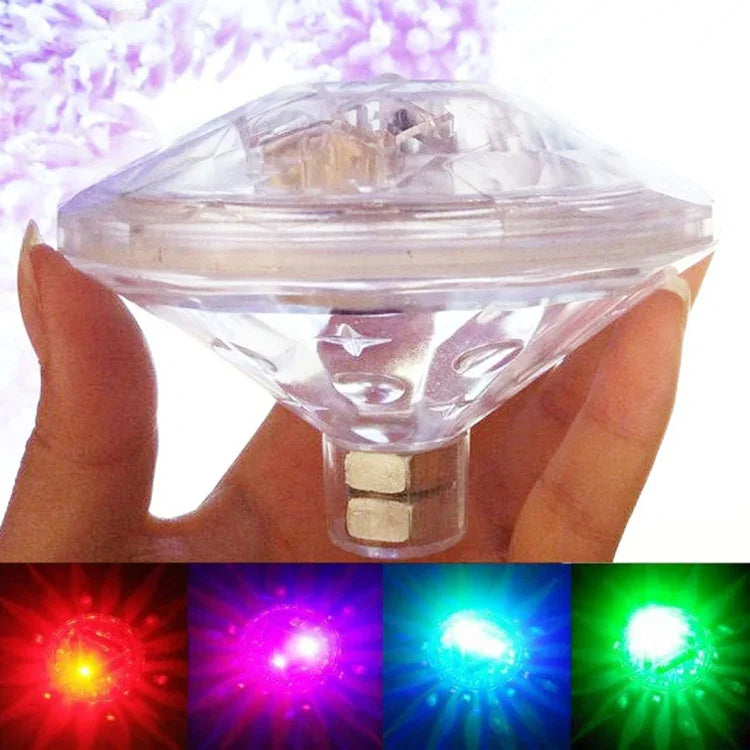 عرض أضواء حمام عصري مقاوم للماء IP67، مصباح LED تحت الماء يتغير لونه RGB مع 7 أوضاع