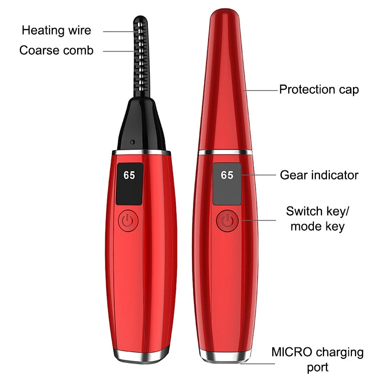 مكبس رموش كهربائي أداة تجميل قابلة للشحن، 380mAh (أحمر)، 380mAh (أبيض)