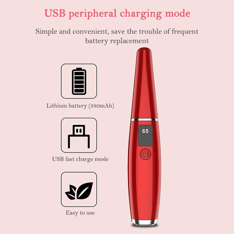 مكبس رموش كهربائي أداة تجميل قابلة للشحن، 380mAh (أحمر)، 380mAh (أبيض)
