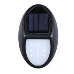 مصباح جداري خارجي LED يعمل بالطاقة الشمسية مع 10 مصابيح SMD 2835، مقاوم للماء IP65، حساس حركة