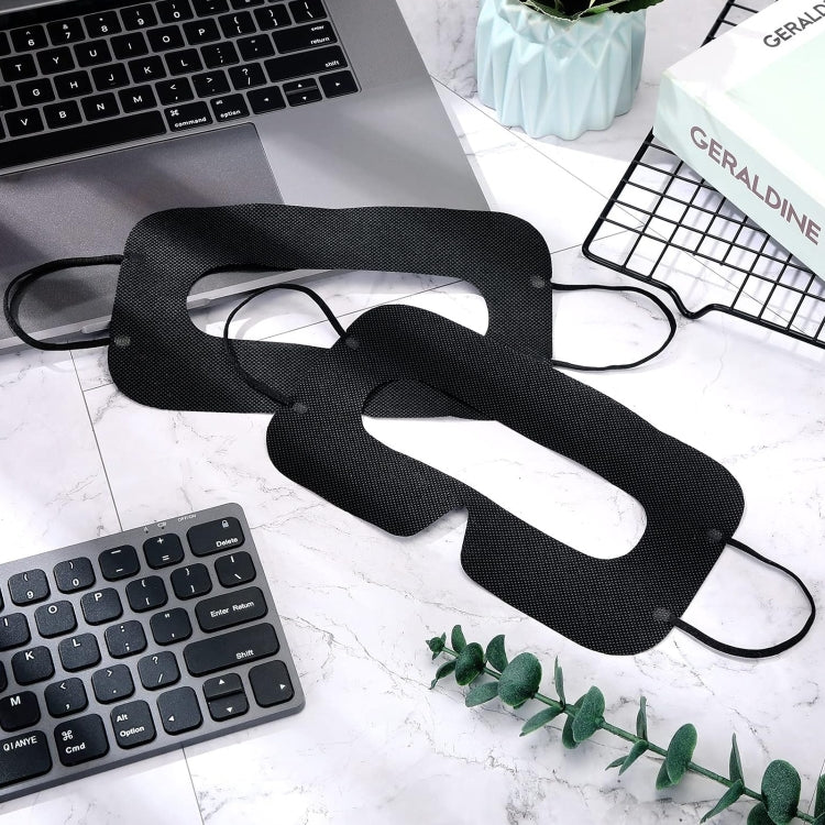 100 قطعة قناع عين VR صحي أسود وقائي، أقنعة عين صحية للاستخدام مرة واحدة لنظارات 3D VR