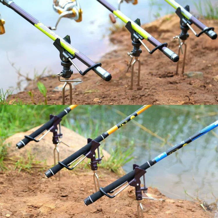 Stainless Steel Fishing Bracket Throwing Rod Sea Rod Hand Rod Fishing Rod Bracket, B Gray