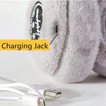 سماعات أذن بلوتوث شتوية مبطنة بالفرو، مقاومة للرياح للرجال والنساء