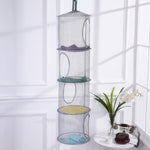 Foldable and Ventilated Four Box Toy Storage and Drying Basket
