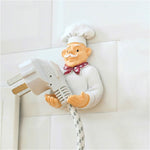 Cute Wall Self Adhesive Plug Resin Hook Kitchen Rack, Foot Drag, Hand Drag