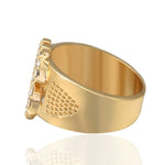Rock Bling Gold US Dollar Sign Signets Rings for Men Jewelry, Gold