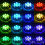 مصباح أكواريوم مقاوم للماء RGB للغطس مع مقبض تحكم
