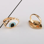 Resin Punk Ring Turkish Evil Eye Rings
