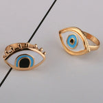Resin Punk Ring Turkish Evil Eye Rings