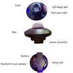 مصباح عرض ليزر LED لموجة الماء وسماء مرصعة بالنجوم مع تحكم عن بعد USB، تحكم صوتي بلوتوث، ضوء ليزر، كرة سحرية دوارة