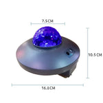 مصباح عرض ليزر LED لموجة الماء وسماء مرصعة بالنجوم مع تحكم عن بعد USB، تحكم صوتي بلوتوث، ضوء ليزر، كرة سحرية دوارة