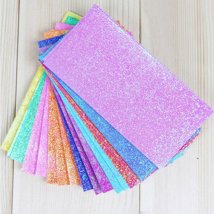 Square Single-Sided Flash Folding Paper Children Handmade DIY Scrapbooking Craft Decoration, 7 x 14cm (50sheets), 10 x 10cm (50sheets), 15 x 15cm (50sheets)