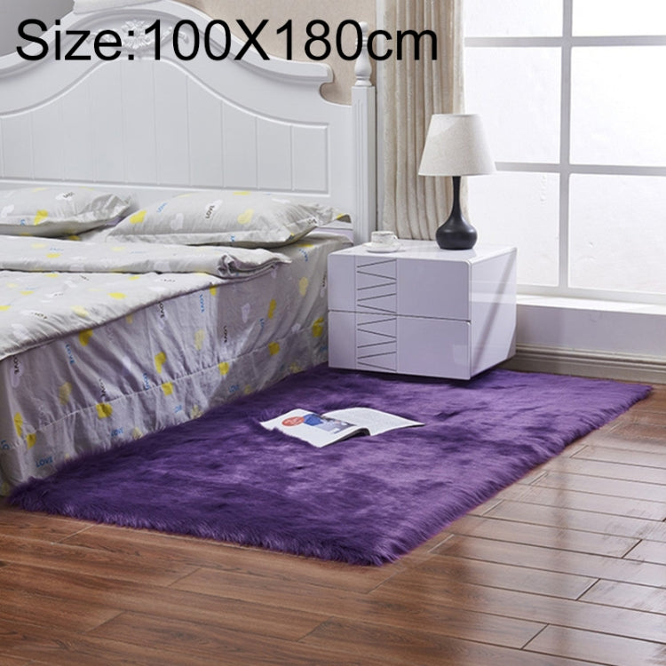 سجادة فاخرة ناعمة من صوف صناعي على شكل جلد خروف، مستطيلة ومربعة، 80x180 سم، 45x45 سم، 100x180 سم، 55x55 سم