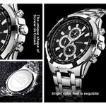 CURREN 8023 Men Stainless Steel Analog Sport Quartz Watch, White case white face, Silver case gold face, Silver case gold ring black face, Black case white face, Black case black face, Black case gold ring white face, Black case gold face              ...
