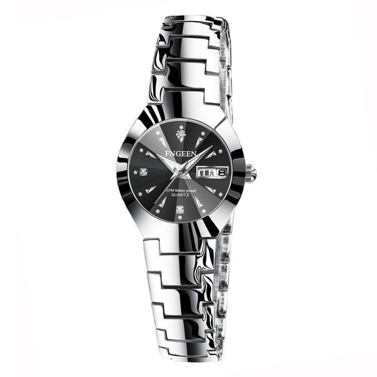 ساعة نسائية FNGEEN 5808 عصرية بحزام فولاذي كوارتز، سطح بني فولاذي قهوة، سطح أسود فولاذي أسود، سطح أبيض فولاذ مقاوم للصدأ، سطح أسود فولاذي أبيض، سطح أزرق فولاذ مقاوم للصدأ